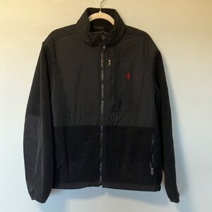 Polo by  Ralph Lauren black fleece polyester jacket